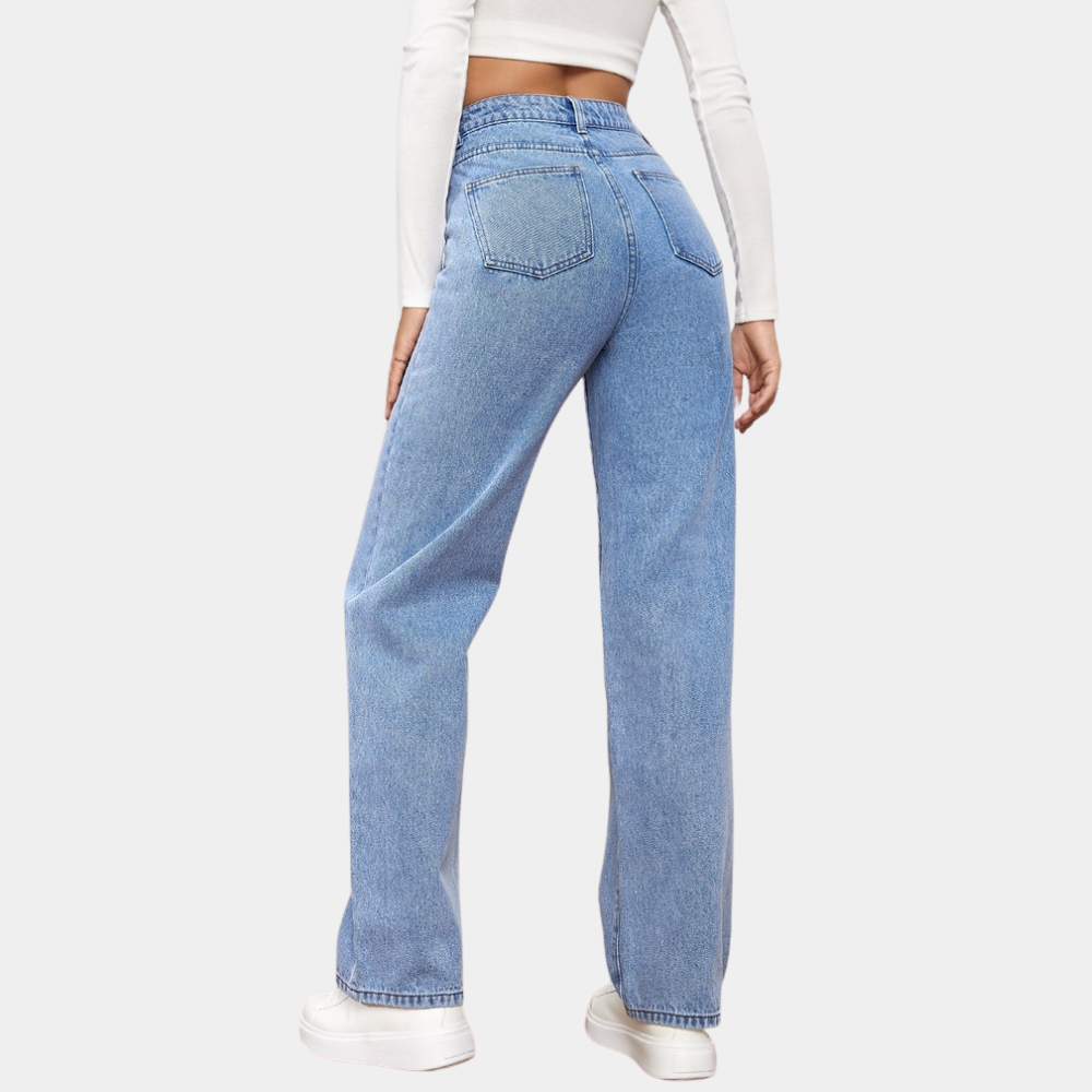 Women's Classic High-Waist Straight-Leg Jeans (7)