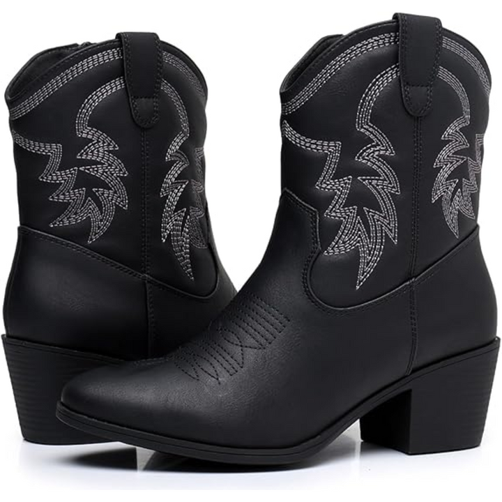 Women's Classic Mid-Calf Western Boots (4)