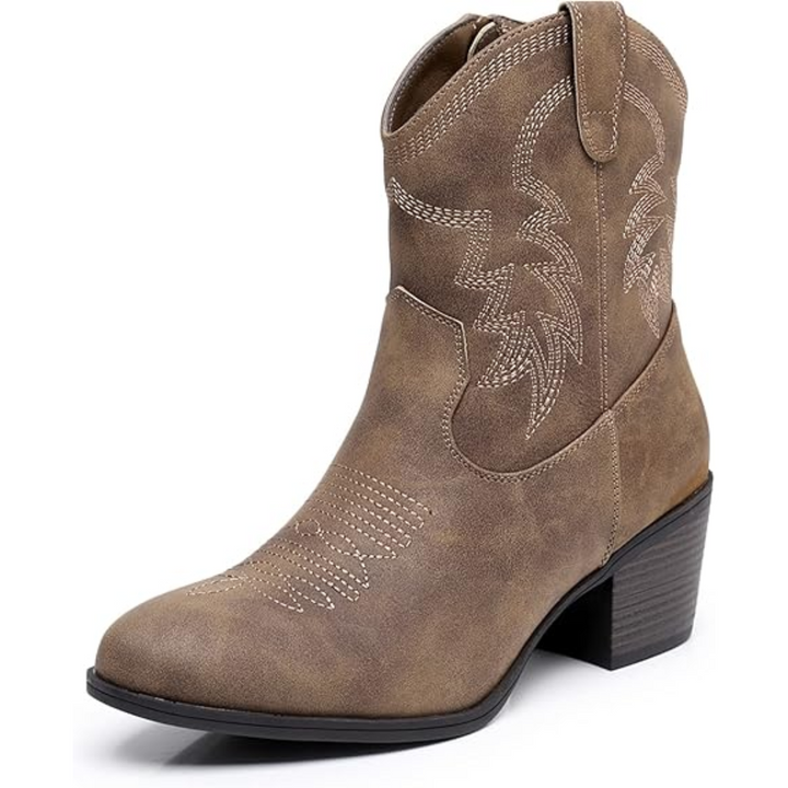 Women's Classic Mid-Calf Western Boots in Kamel