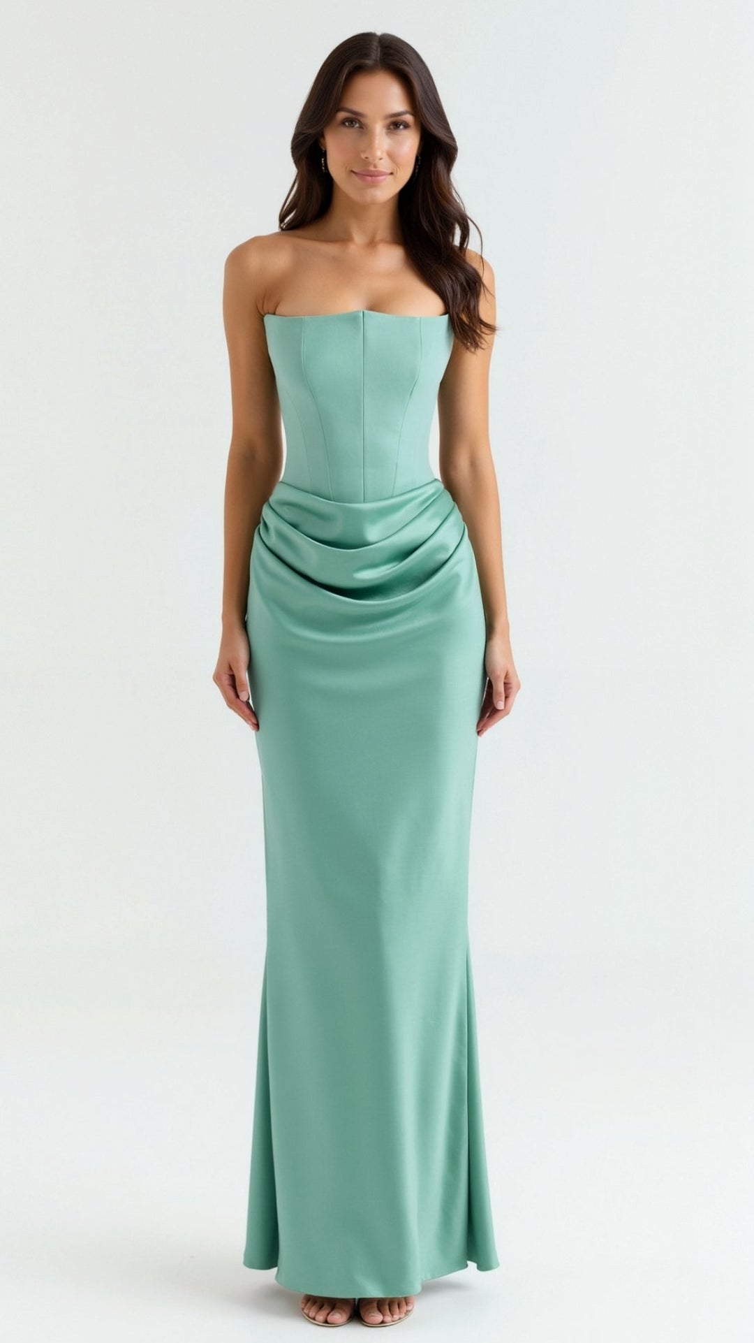 Women's Column Maxi Dress for Wedding Guests in Mintgrün 1