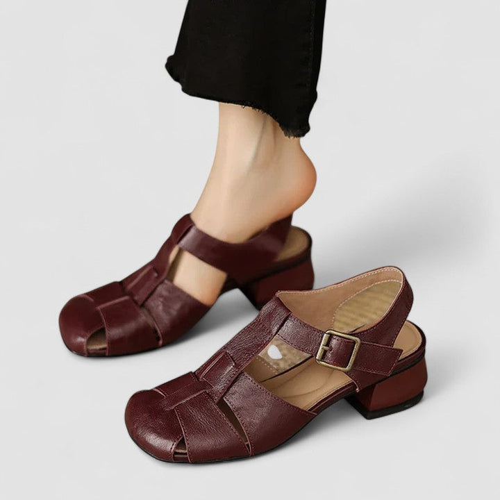 Women's Comfortable Orthopedic Mary Jane Shoes in Brown