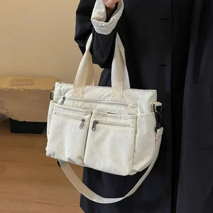 Women's Corduroy Bag with Multiple Pockets (5)