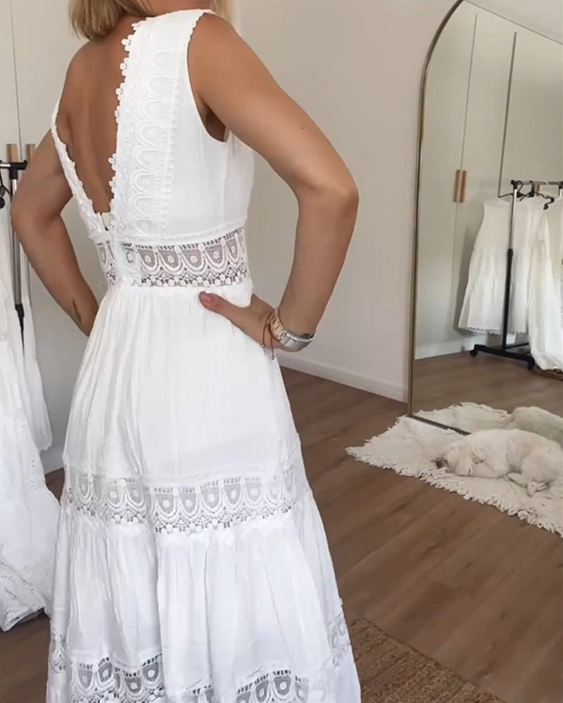Women's Cotton Maxi Dress for Wedding Guests (2)
