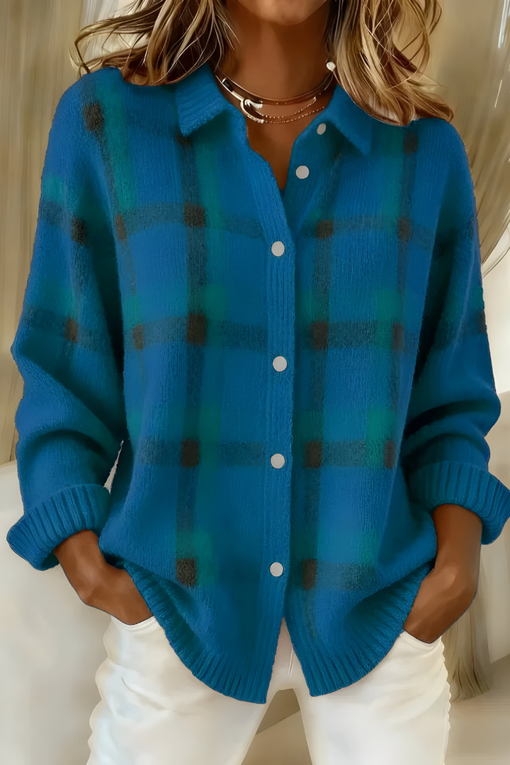 Women's Cozy Knit Cardigan in Blue