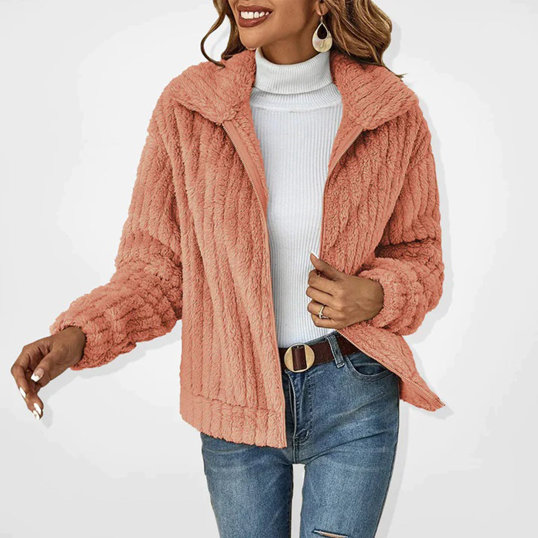 Women's Cozy Knit Fleece Vest in Pink