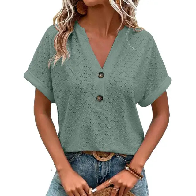 Women's Effortless Everyday Blouse in Green