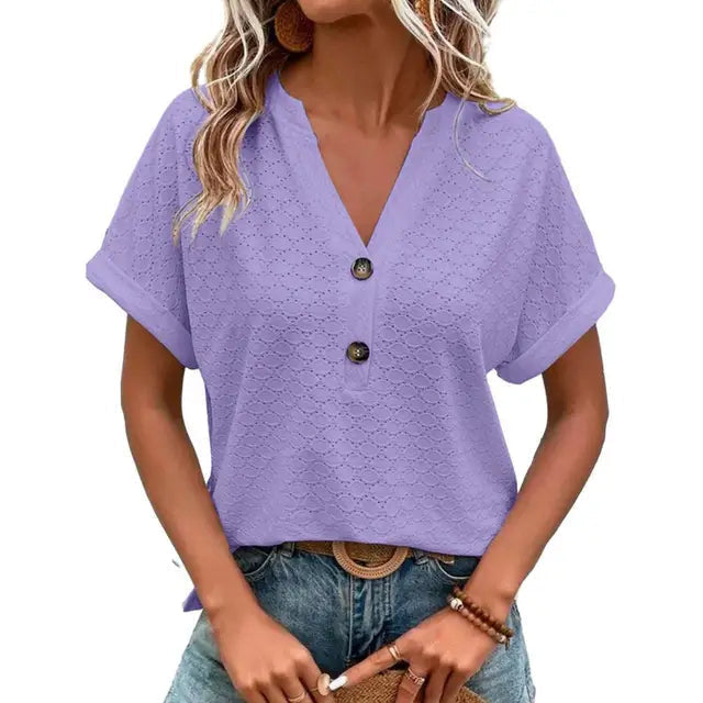 Women's Effortless Everyday Blouse in Purple