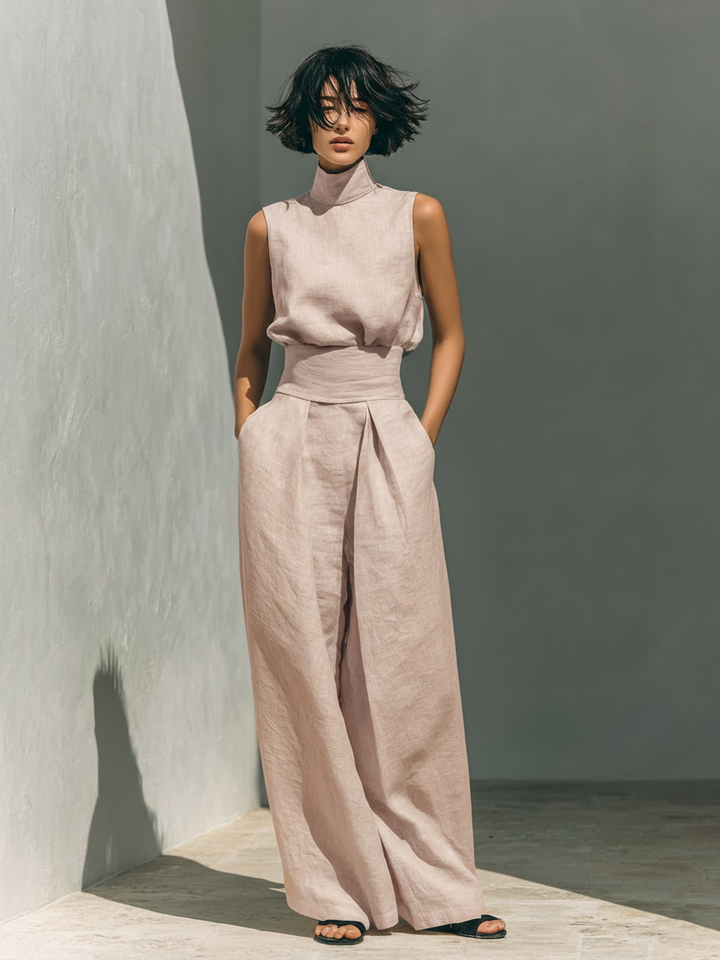 Women's Effortless Summer Set in Light Pink
