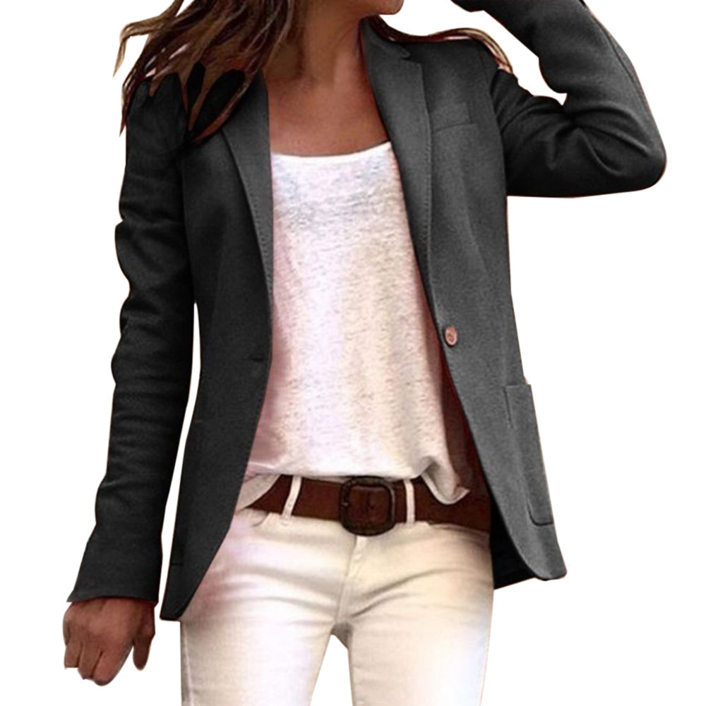 Women's Elegant Blazer for Office and Casual in Black