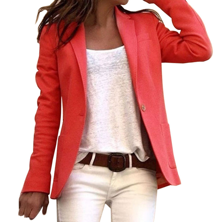 Women's Elegant Blazer for Office and Casual in Red