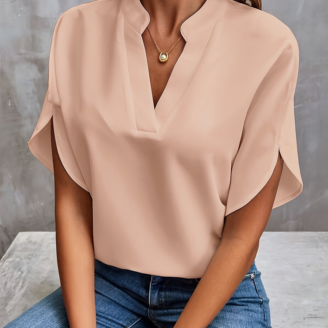 Women's Elegant Blouse for Spring and Summer in Aprikose