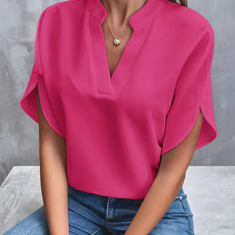 Women's Elegant Blouse for Spring and Summer in Pink