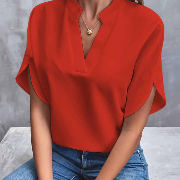 Women's Elegant Blouse for Spring and Summer in Red