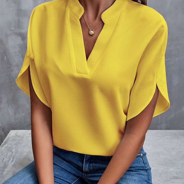 Women's Elegant Blouse for Spring and Summer in Yellow