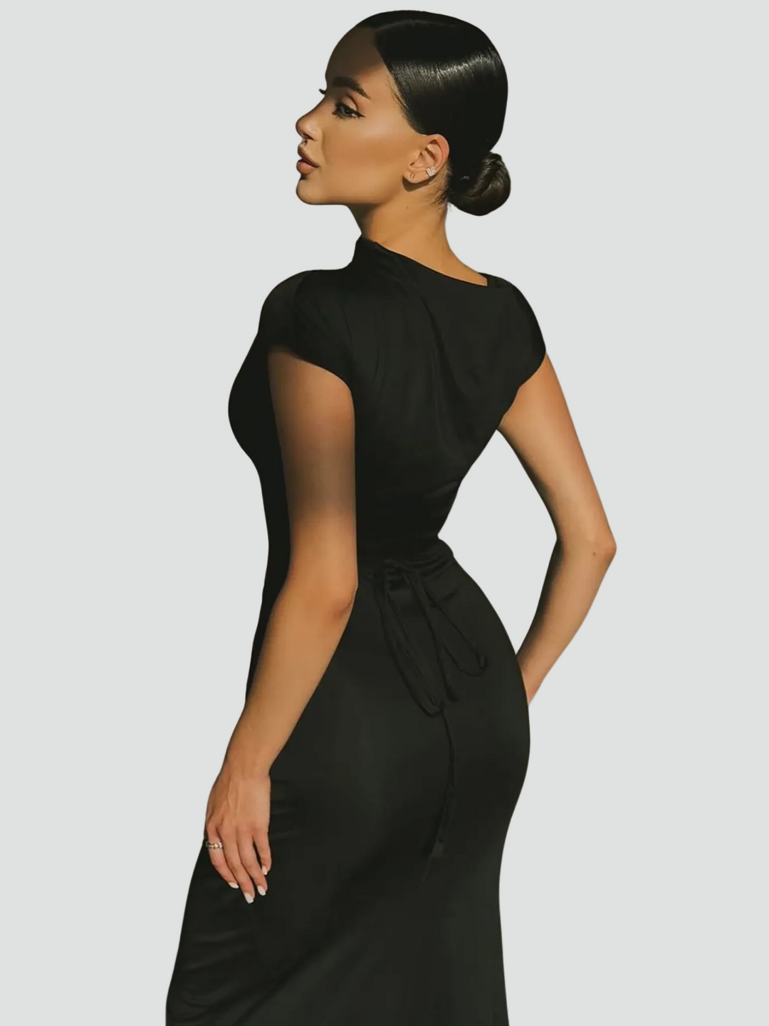 Women's Elegant Cocktail Dress Maxi with Pleats (11)