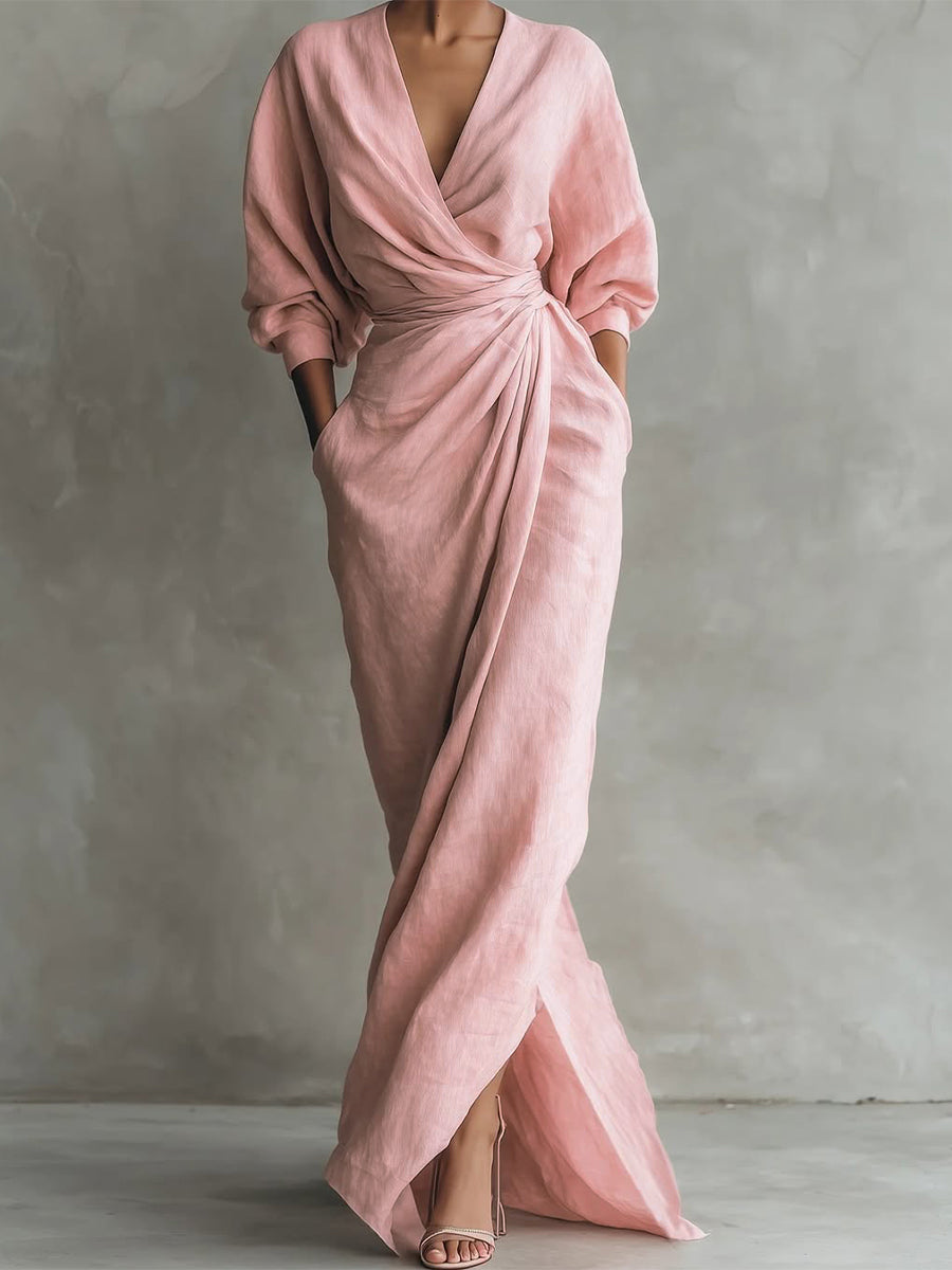 Women's Elegant Comfortable Evening Dress in Pink
