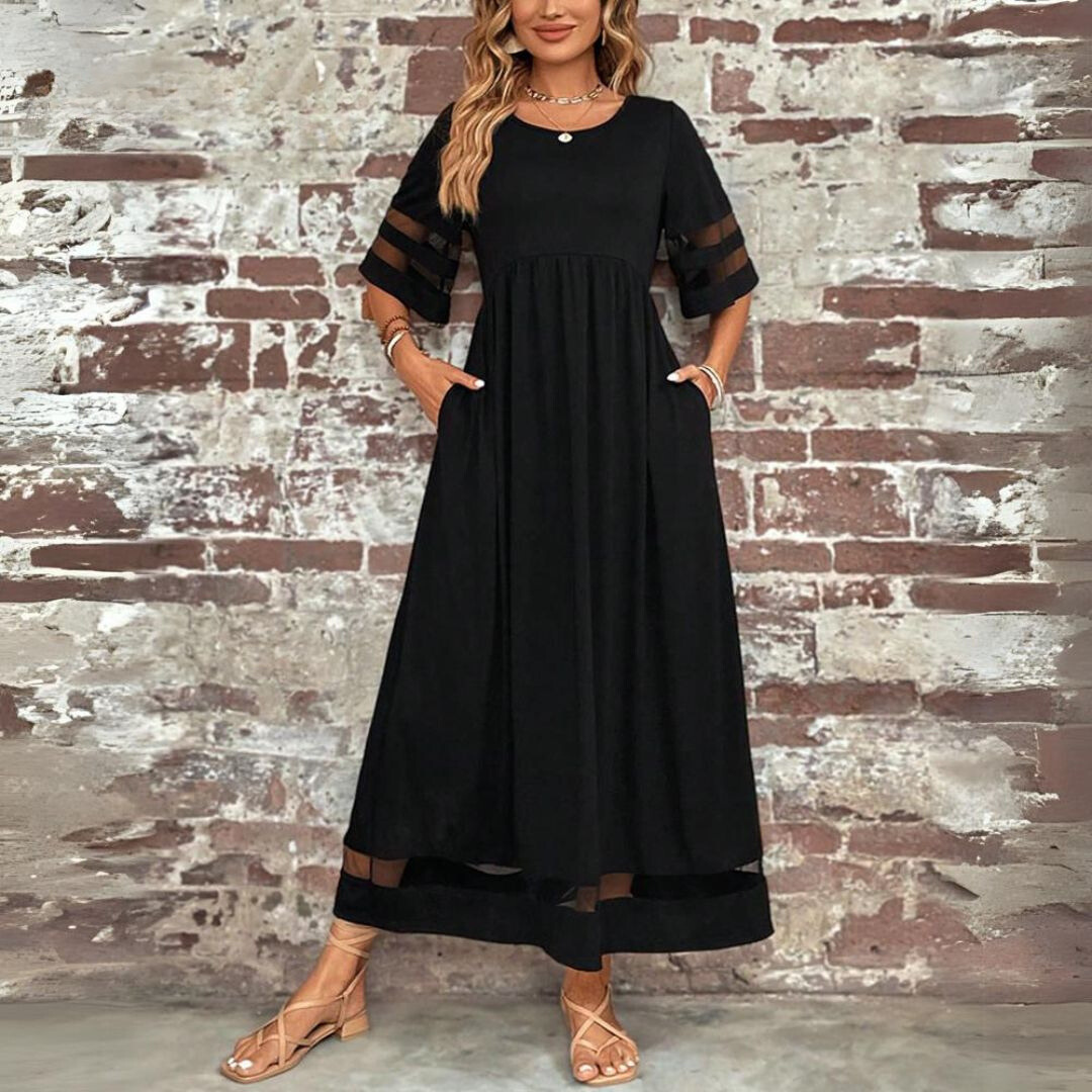 Women's Elegant Cotton Maxi Beach Dress (5)
