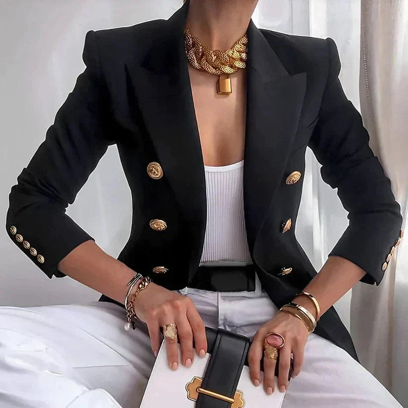 Women's Elegant Double-Breasted Blazer
