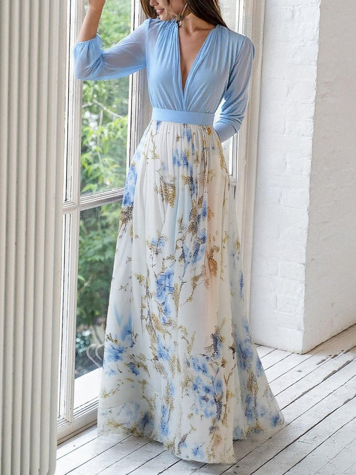 Women's Elegant Floral Evening Maxi Dress (3)
