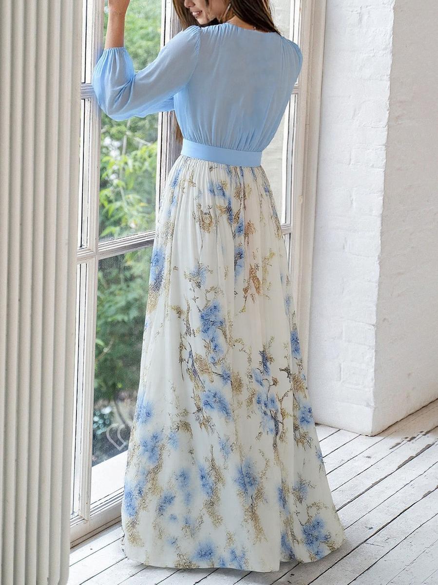 Women's Elegant Floral Evening Maxi Dress (4)