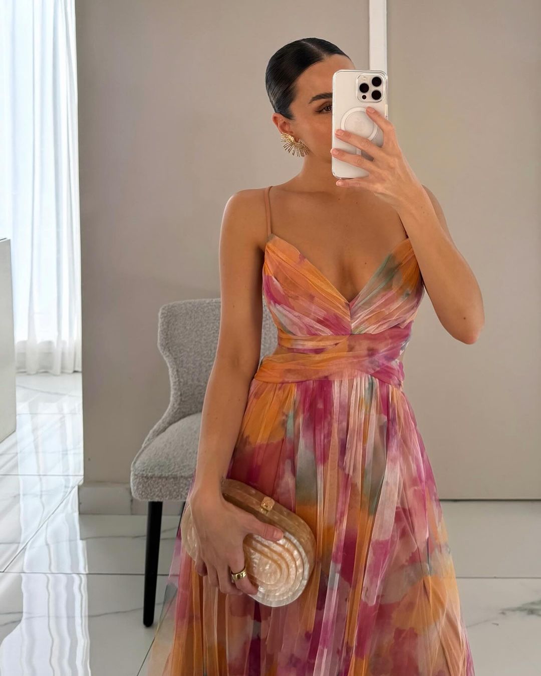 Women's Elegant Floral Maxi Wedding Guest Dress for Summer Events (2)