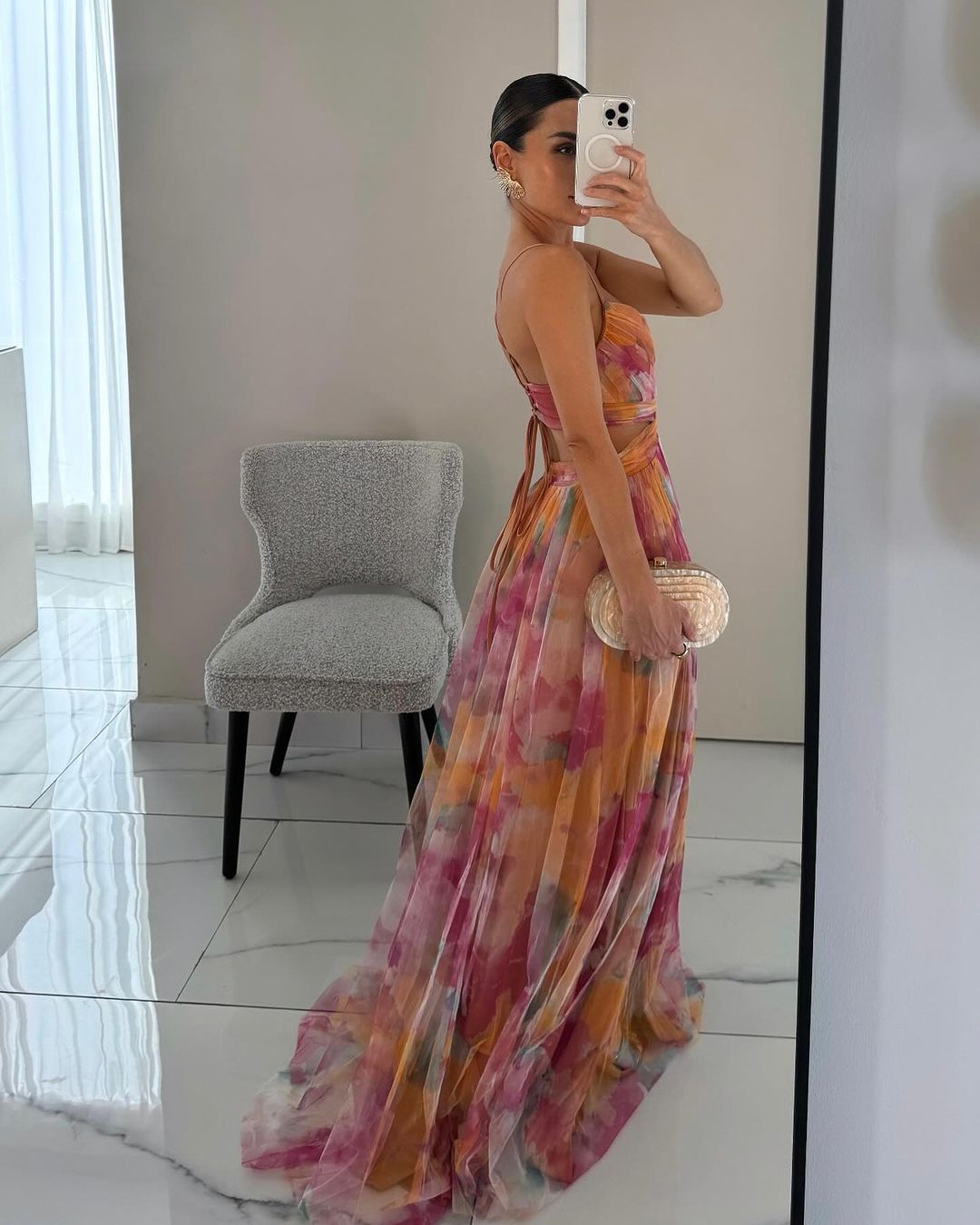 Women's Elegant Floral Maxi Wedding Guest Dress for Summer Events (3)