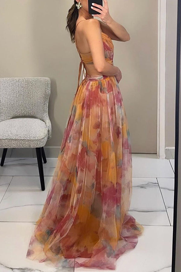Women's Elegant Floral Maxi Wedding Guest Dress for Summer Events (5)