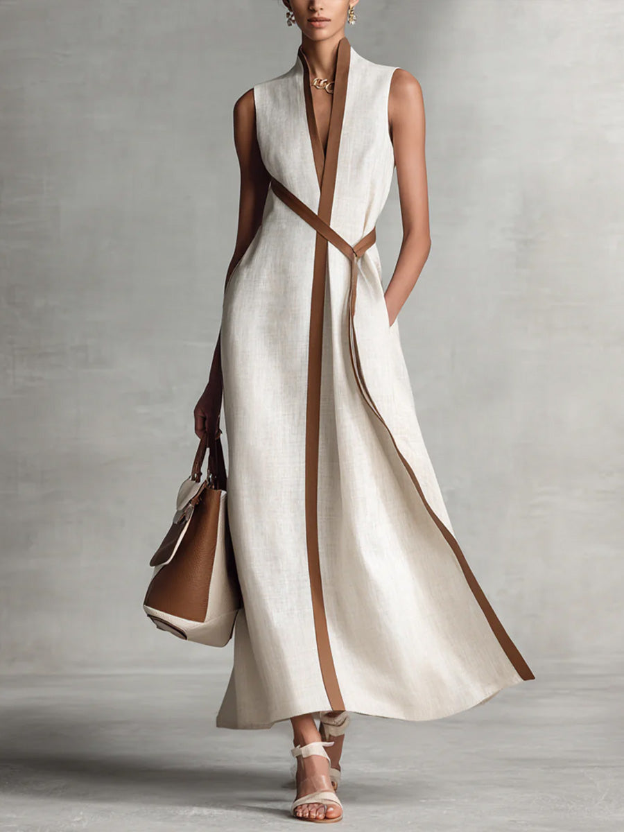 Women's Elegant Lightweight Spring Dress in White
