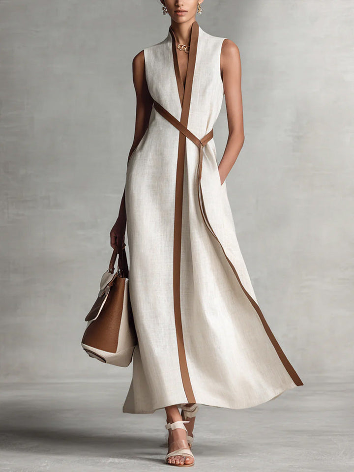 Women's Elegant Lightweight Spring Dress in White
