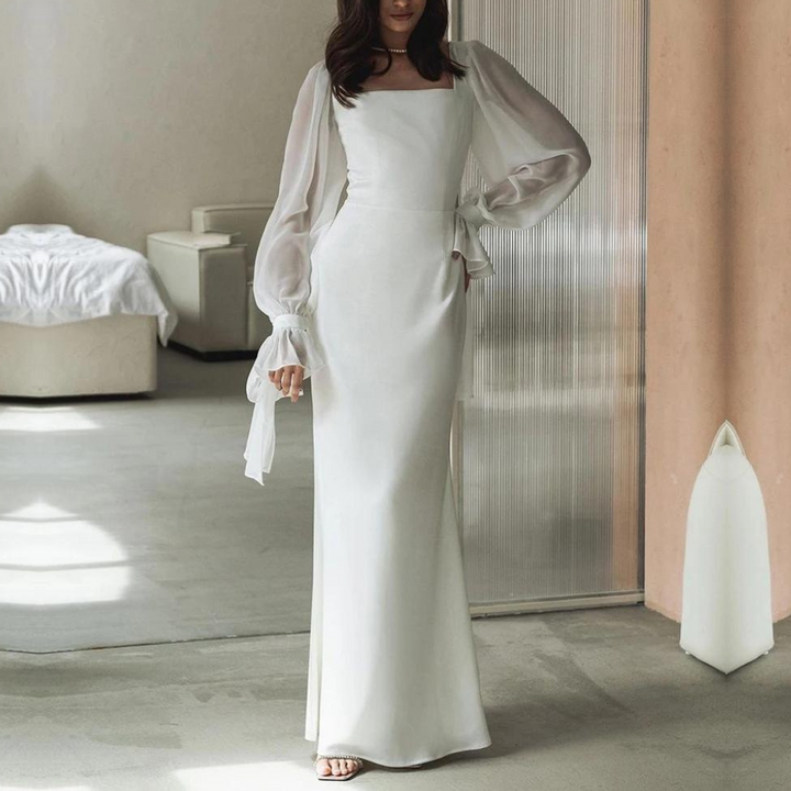 Women's Elegant Maxi Dress for Fall Wedding Guests