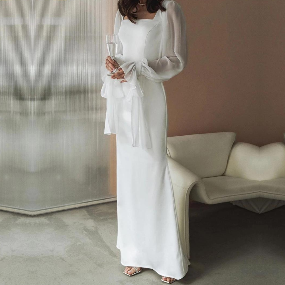Women's Elegant Maxi Dress for Fall Wedding Guests (2)