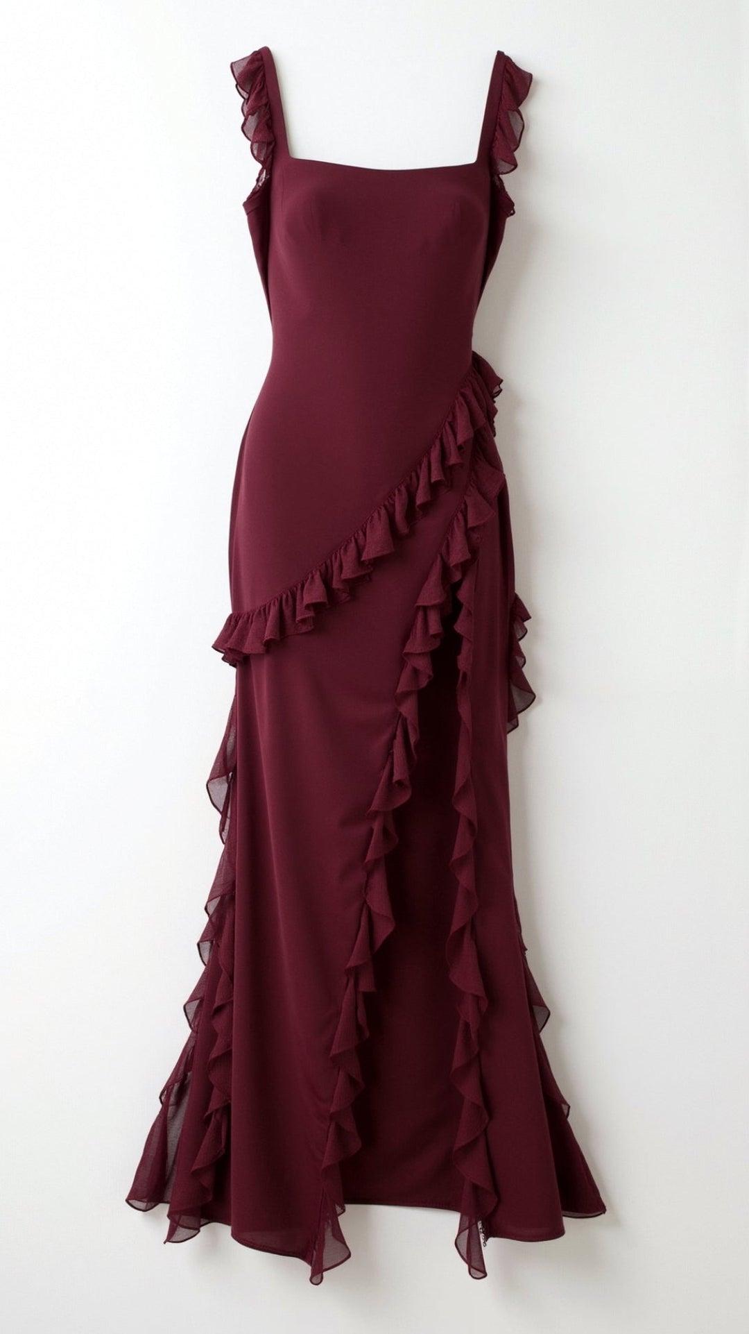 Women's Elegant Maxi Dress with Ruffles for Wedding Guests (14)