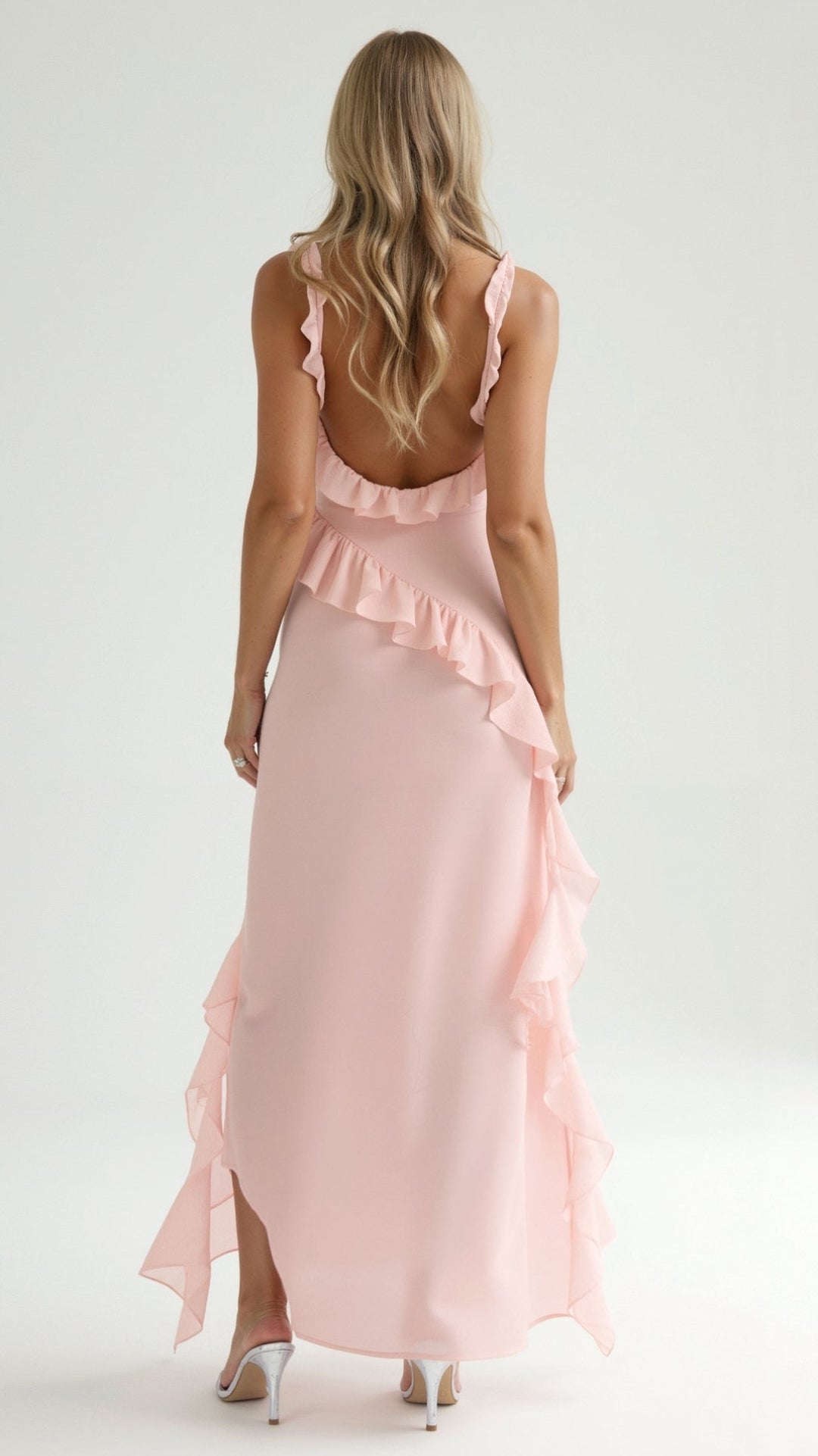 Women's Elegant Maxi Dress with Ruffles for Wedding Guests (16)