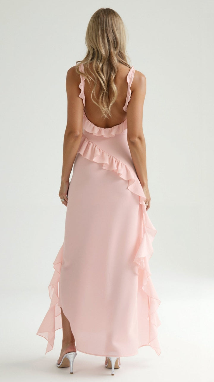 Women's Elegant Maxi Dress with Ruffles for Wedding Guests (16)