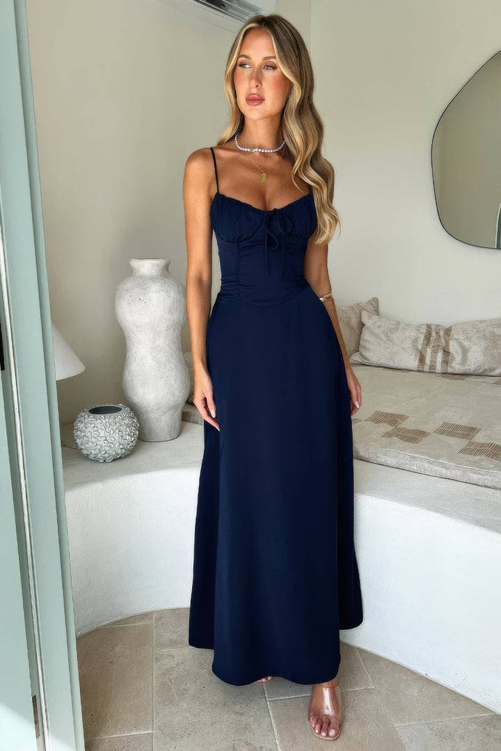 Women's Elegant Maxi Summer Dress in Niebieski 2
