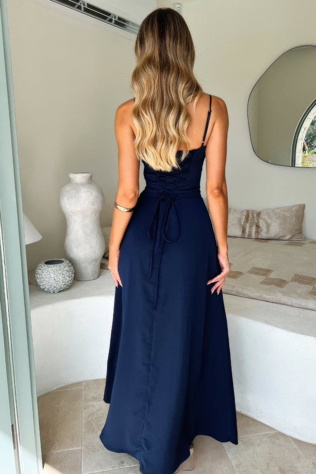 Women's Elegant Maxi Summer Dress in Niebieski 5
