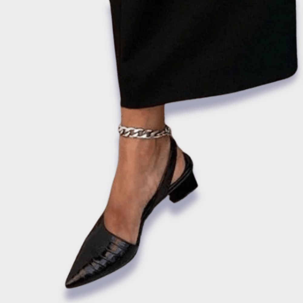 Women's Elegant Orthopedic Heels in Croco (2)