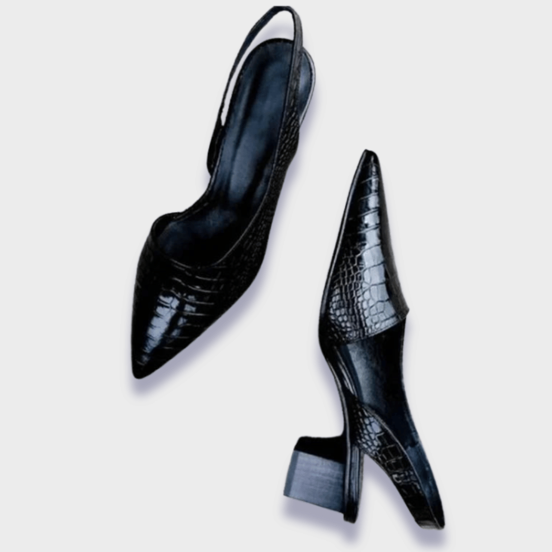 Women's Elegant Orthopedic Heels in Croco (6)