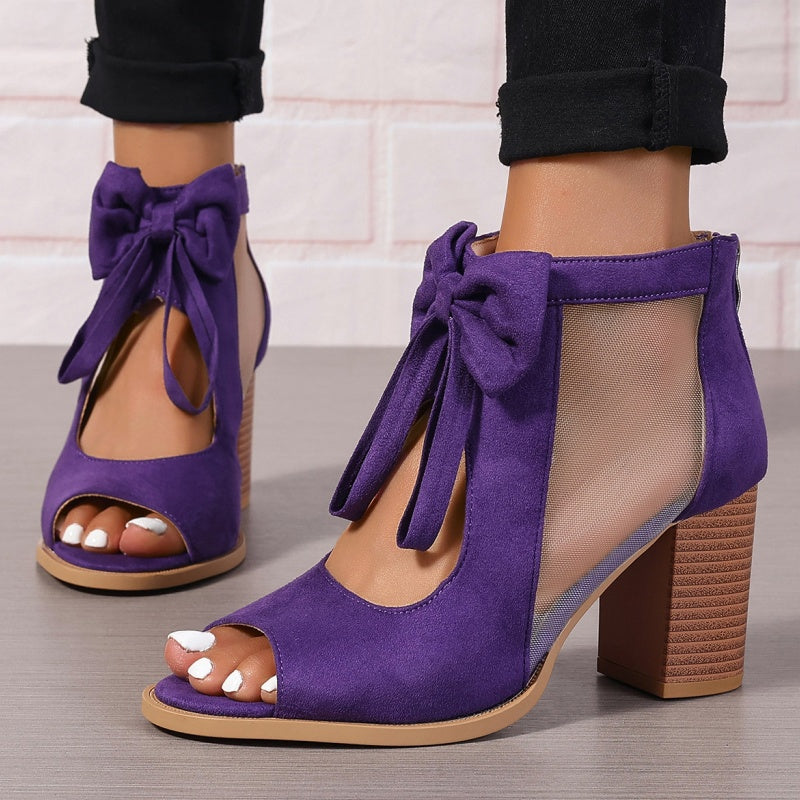 Women's Elegant Orthopedic High Heels in Purple
