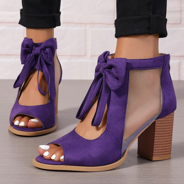 Women's Elegant Orthopedic High Heels in Purple