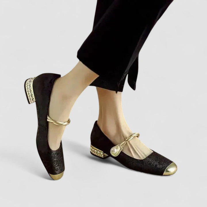 Women's Elegant Orthopedic Mary Janes in Black