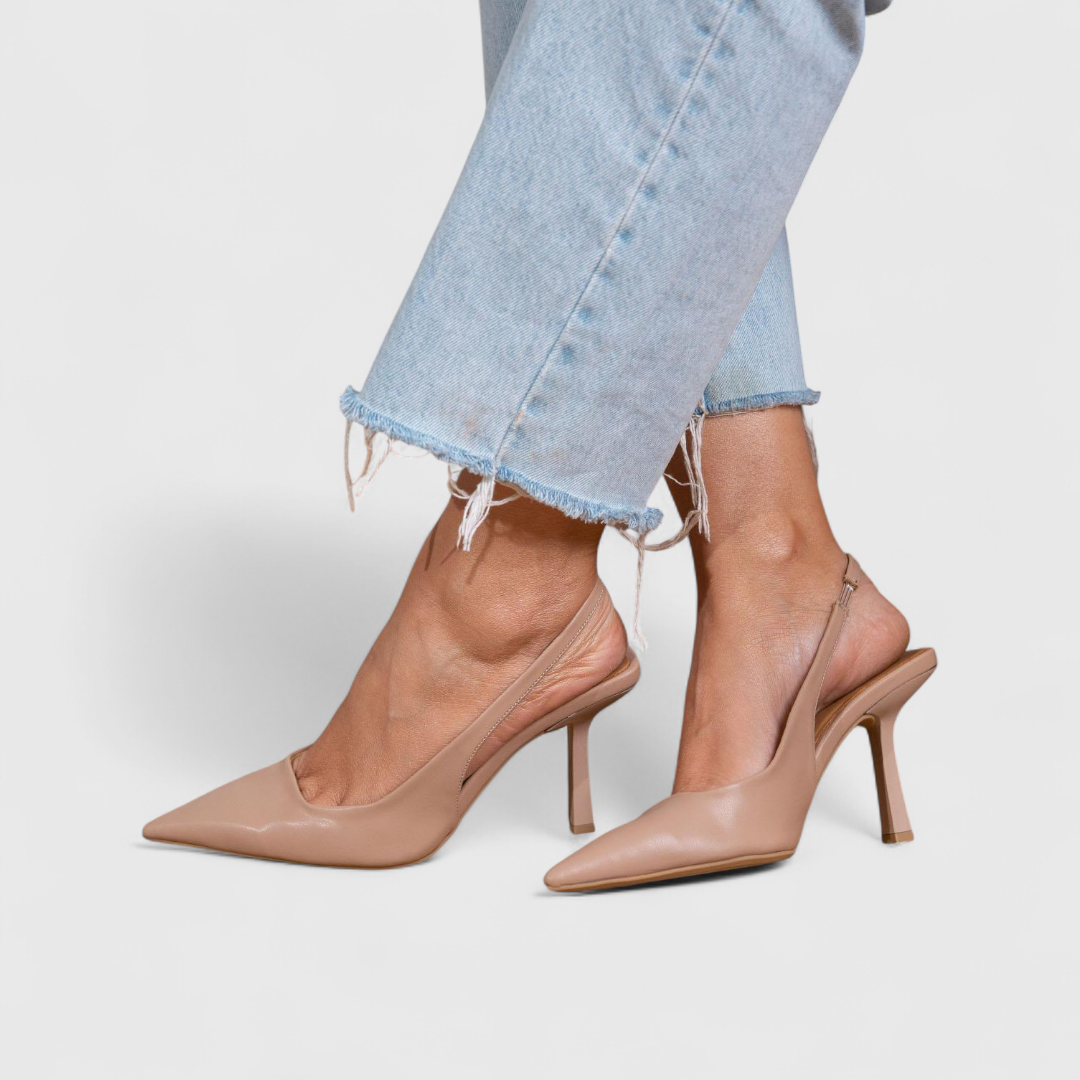 Women's Elegant Orthopedic Pointed-Toe Heels in Beiges Leder