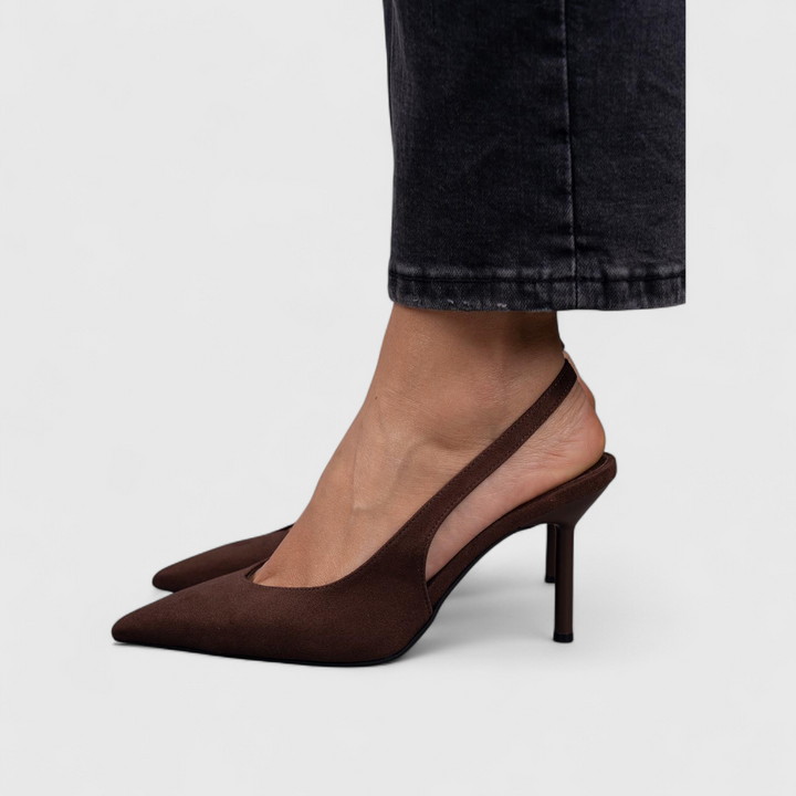 Women's Elegant Orthopedic Pointed-Toe Heels in Brown