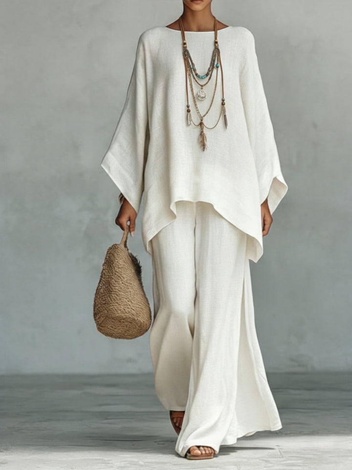 Women's Elegant Oversized Summer Set in White