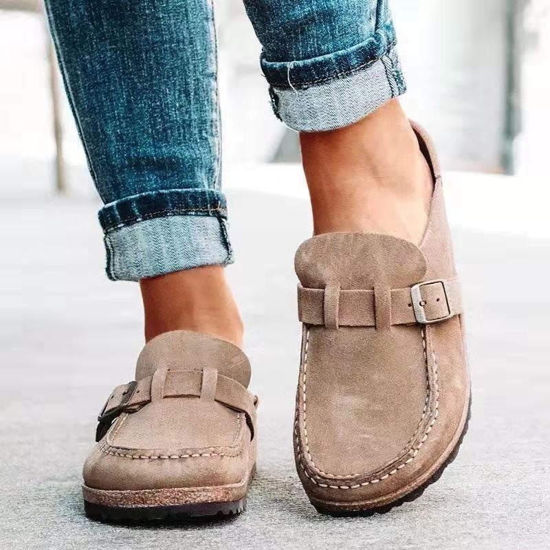 Women's Elegant Slip-On Loafer for Spring in Beige