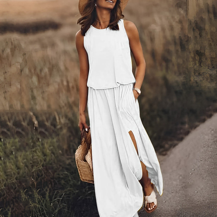 Women's Elegant Spring Maxi Dress in White