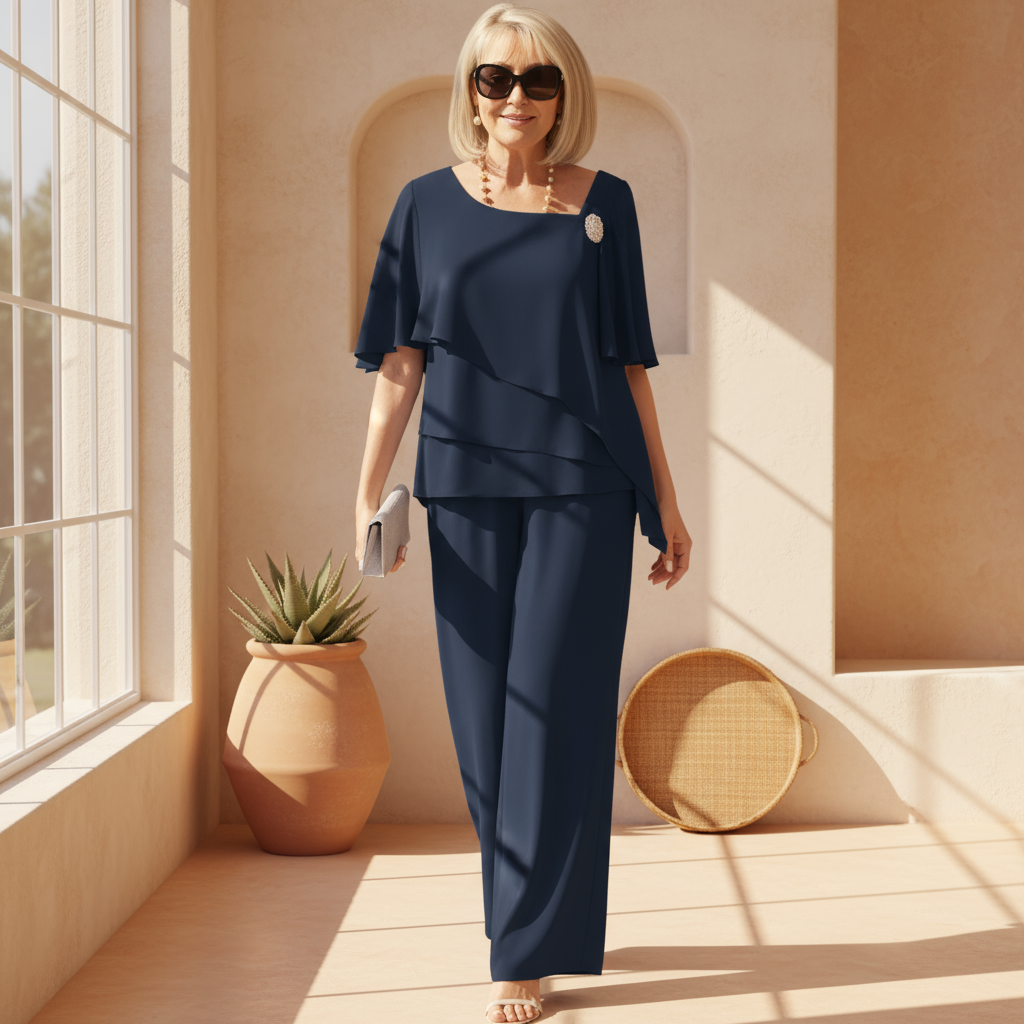 Women's Elegant Wide-Leg Evening Set