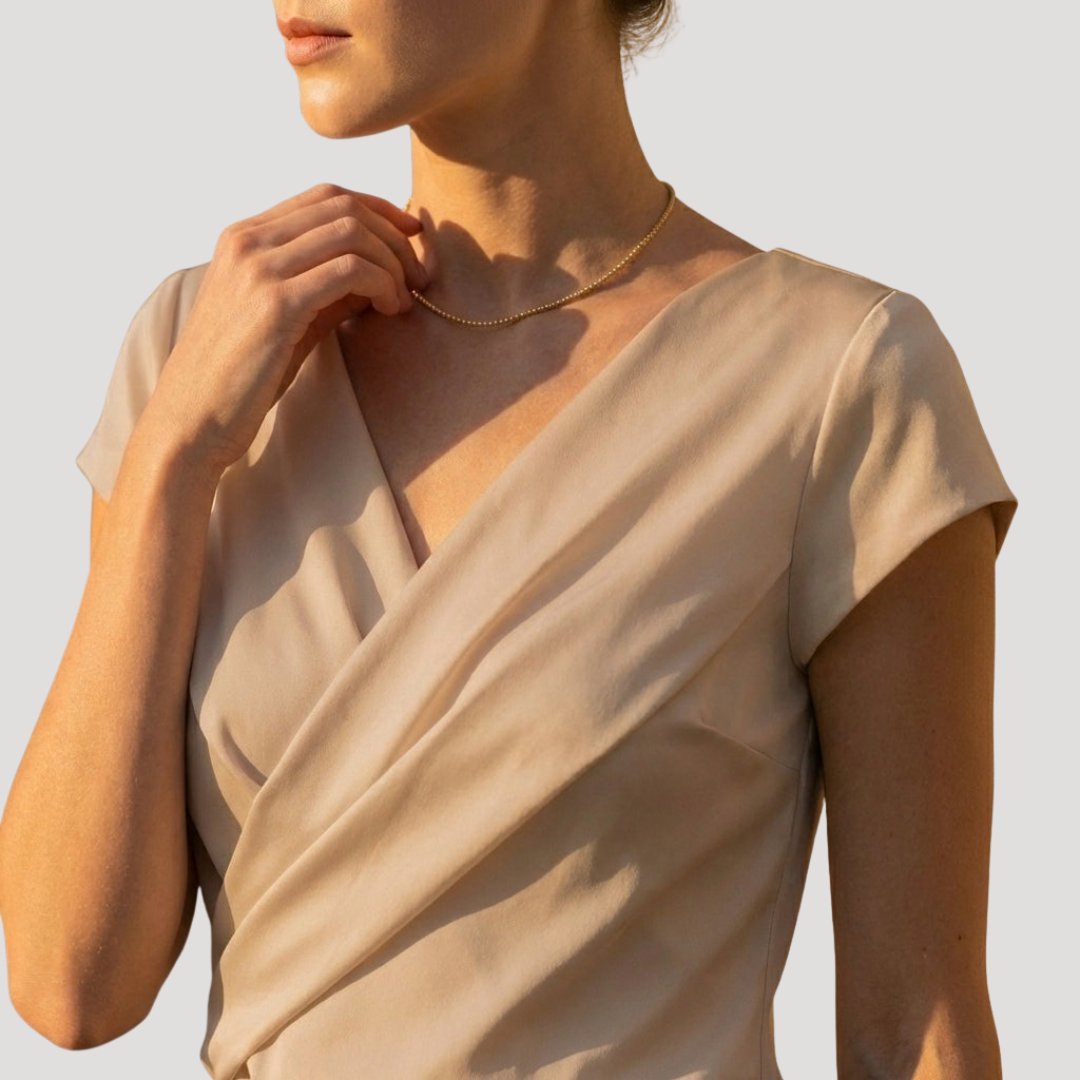 Women's Elegant Wrap Blouse for Work (4)