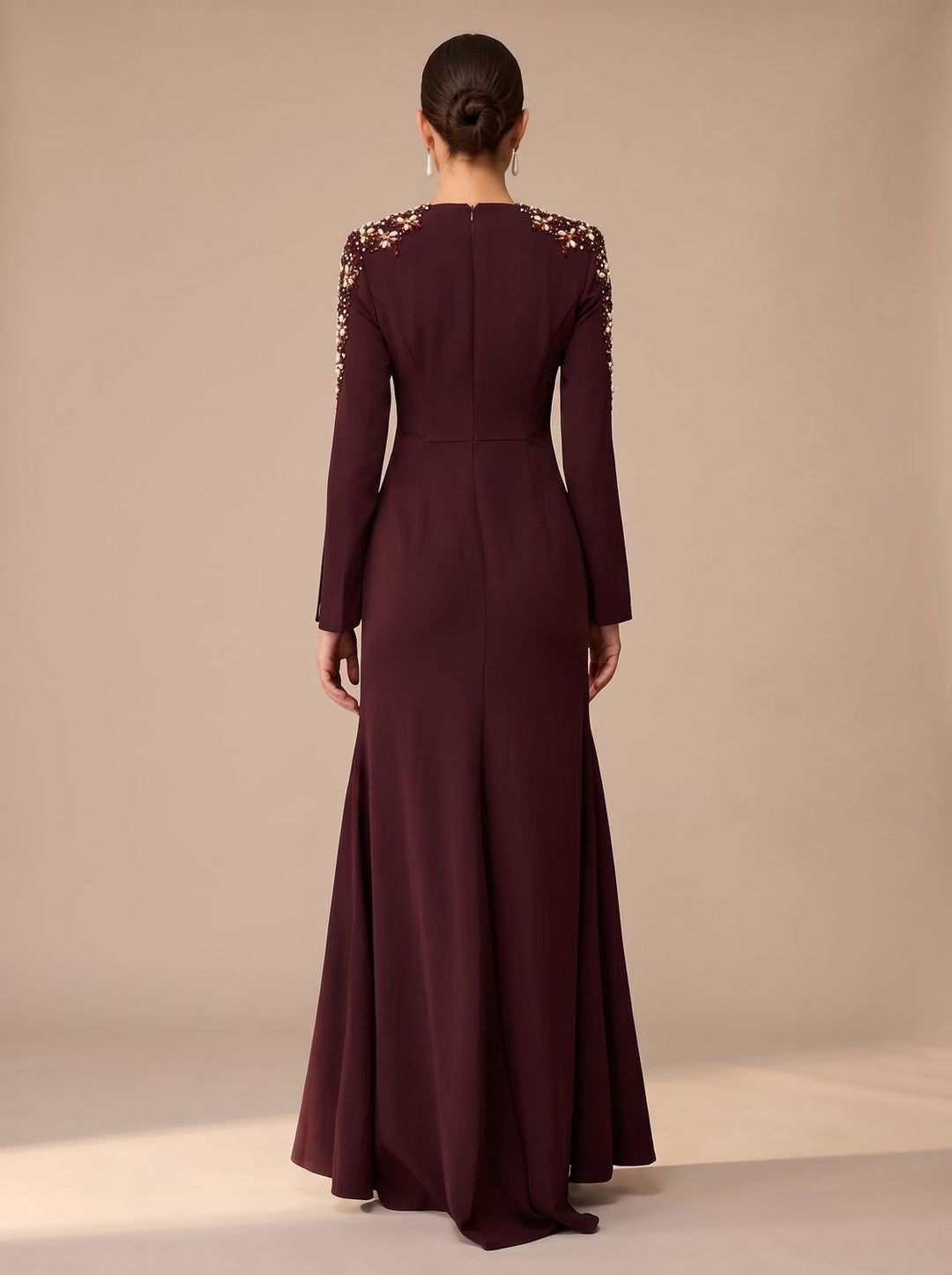 Women's Embellished Maxi Cocktail Dress for Celebrations (3)