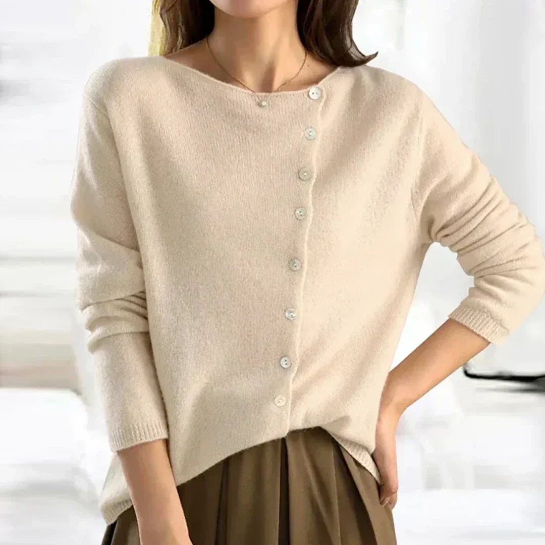 Women's Essential Knit Cardigan for Layering in Beige
